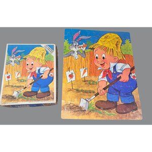 Vintage Elmer Fudd Puzzle Bugs Bunny Looney Tunes Whitman 100pc Complete